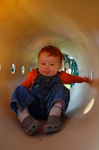 climbing through tunnels is so much fun! 